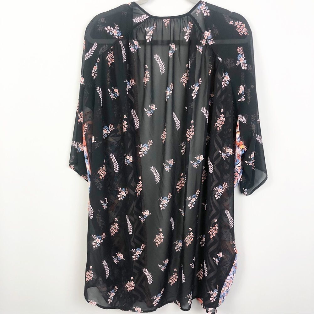 Boho Multiple Pattern Sheer Kimono - image 6